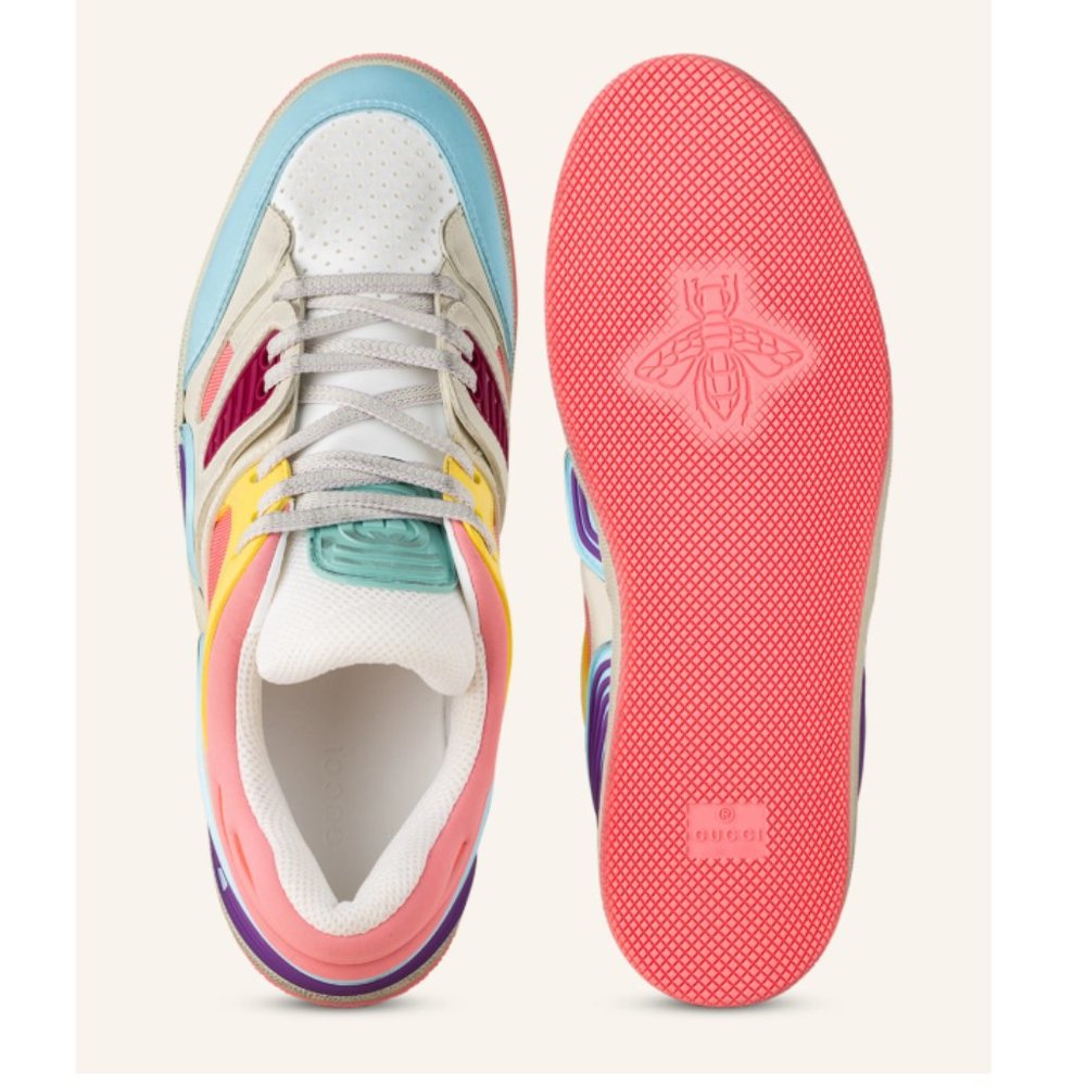 Gucci Women's Basket Lace Up Low Top Sneakers